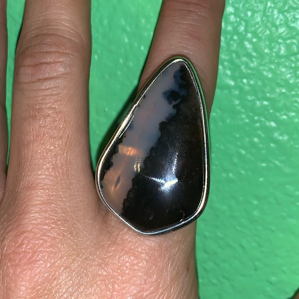One of a kind Natural stone Statement Ring